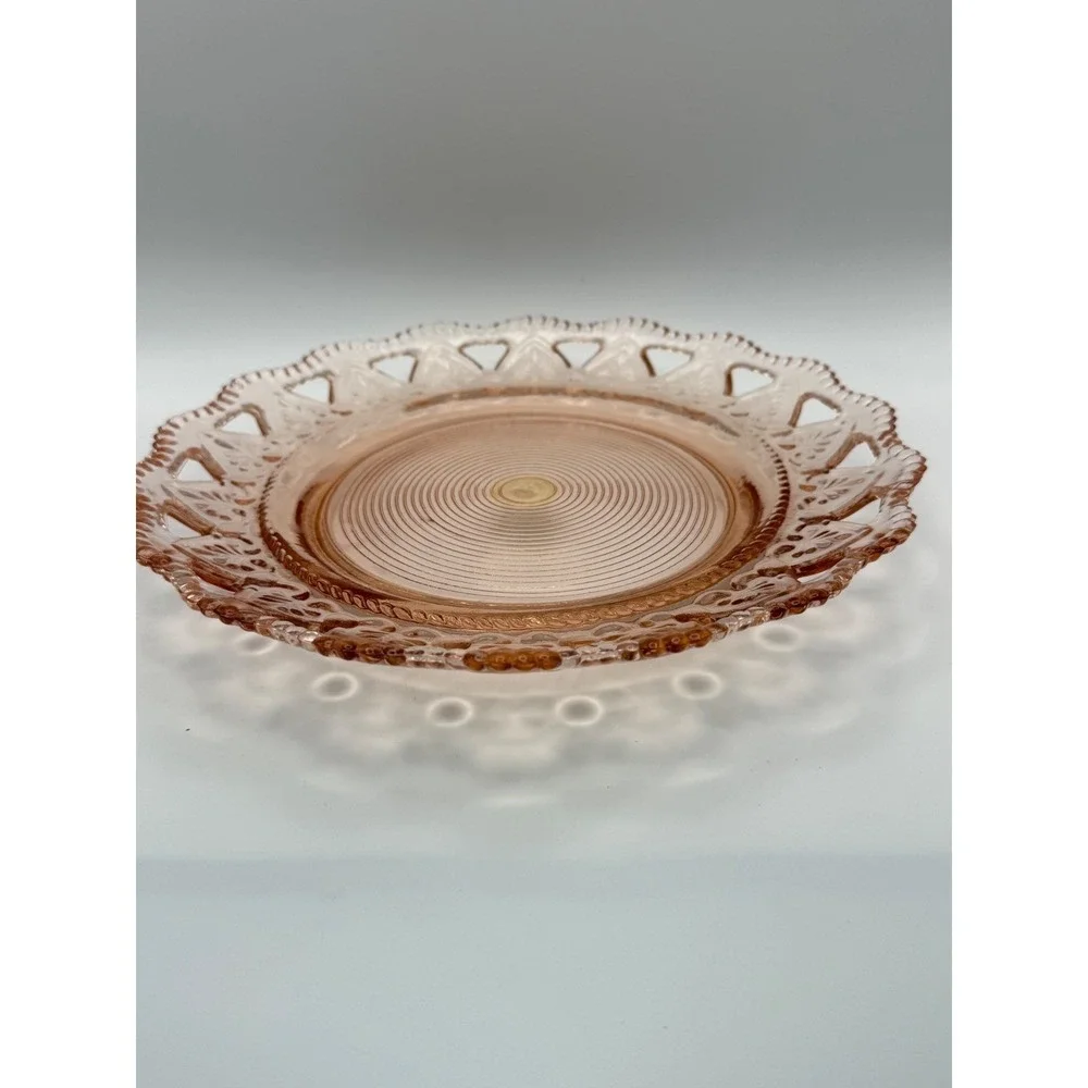 Williams-Sonoma Grande Cuisine Pink Glass Lace Edge 9